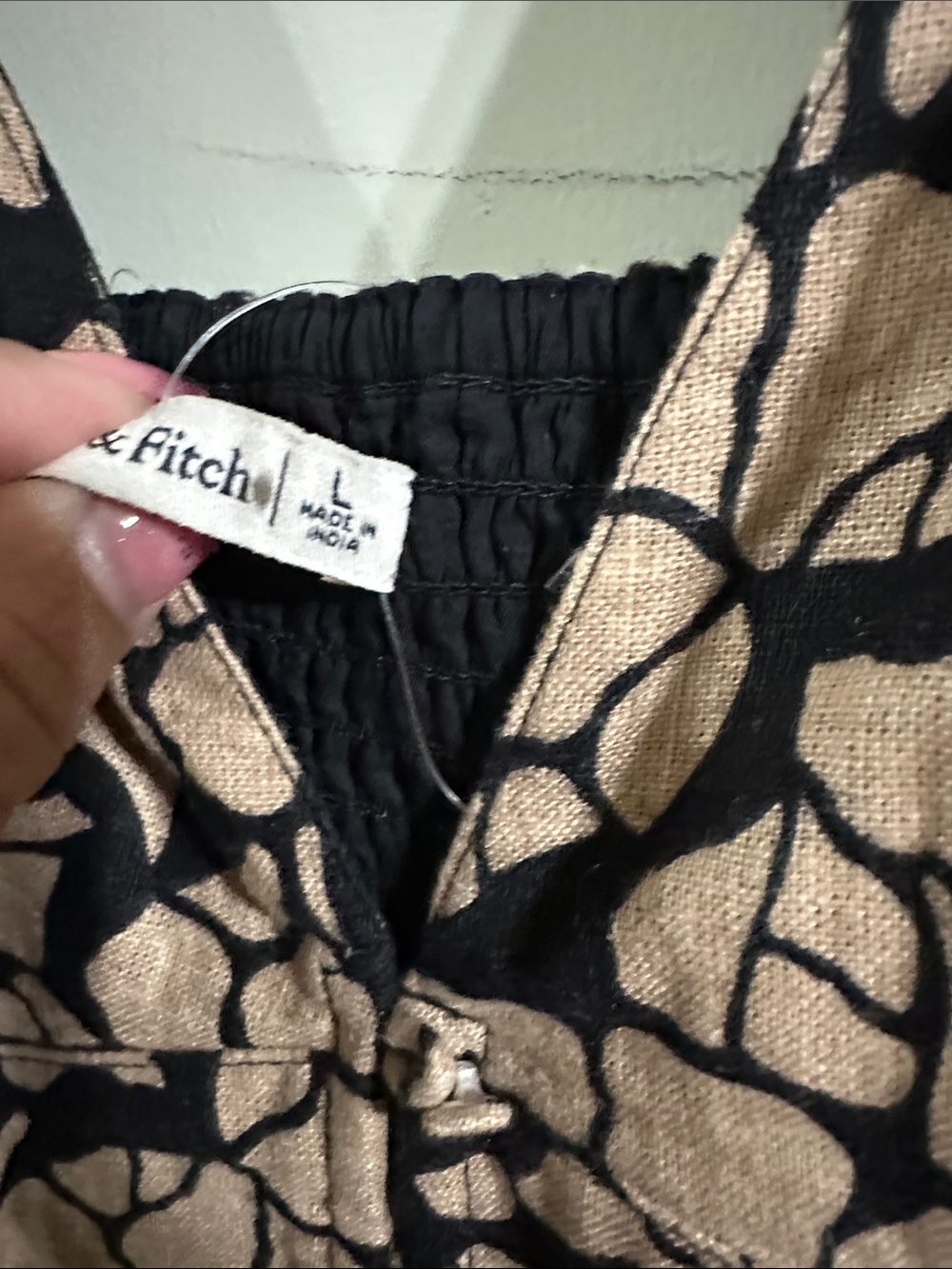Abercrombie & Fitch Black and Blush Floral Maxi Dress - Picture 6 of 8